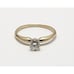 Exquisite 14K Karat Solid Yellow Gold Solitaire Diamond Wedding Ring - Size 5