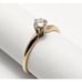 Exquisite 14K Karat Solid Yellow Gold Solitaire Diamond Wedding Ring - Size 5