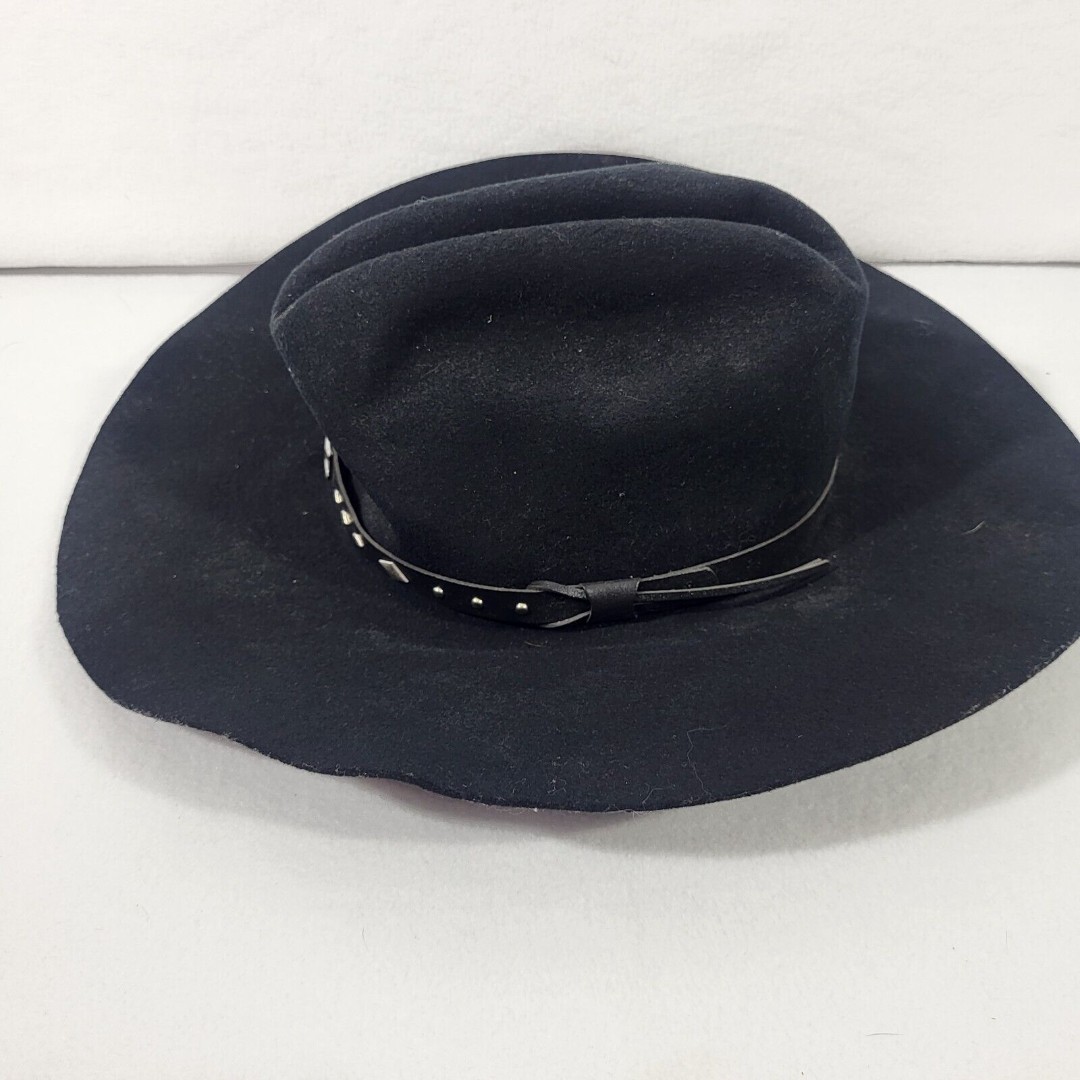 Vintage Renegade Rebel Headware 100% wool Black Cowboy Western Hat Size 7 /56