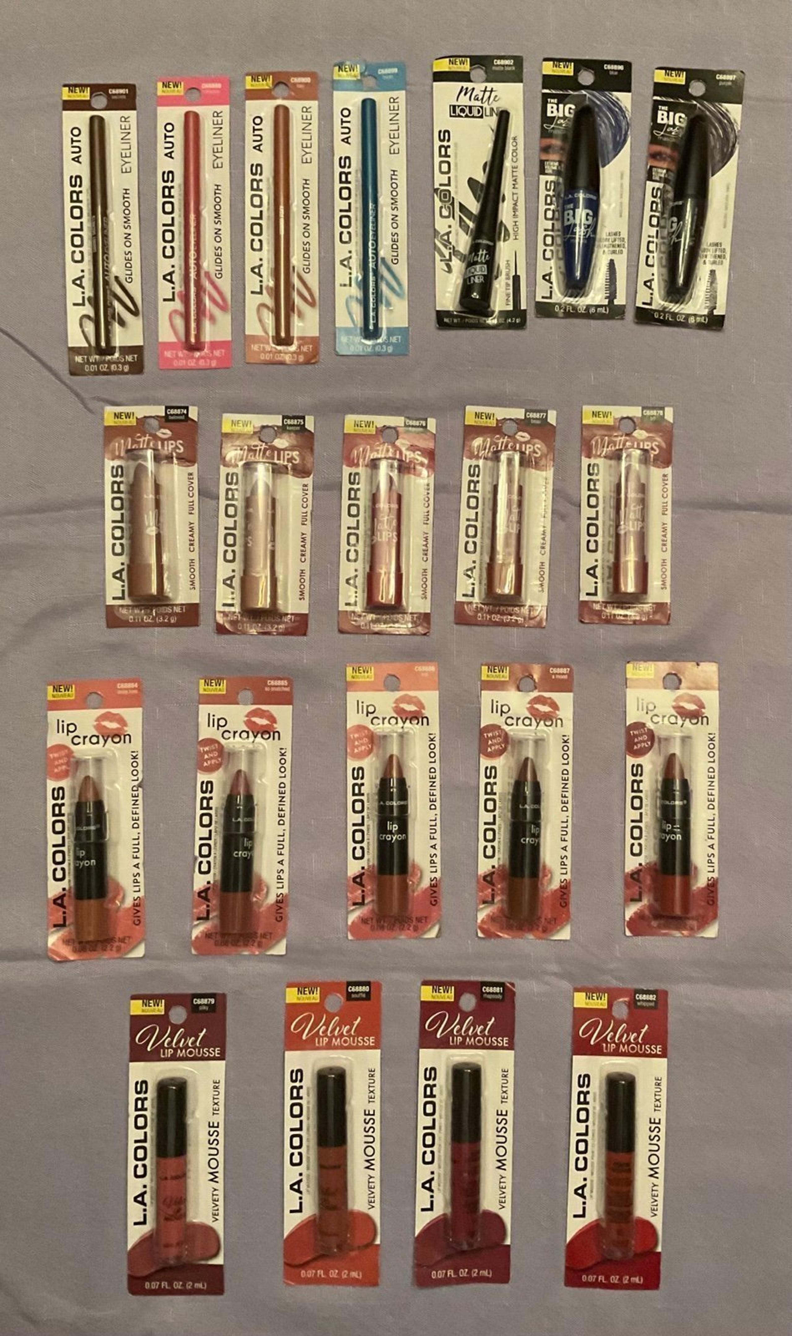 ✨21 New L.A. COLORS Makeup Mixed Bundle Set for EYES AND LIPS