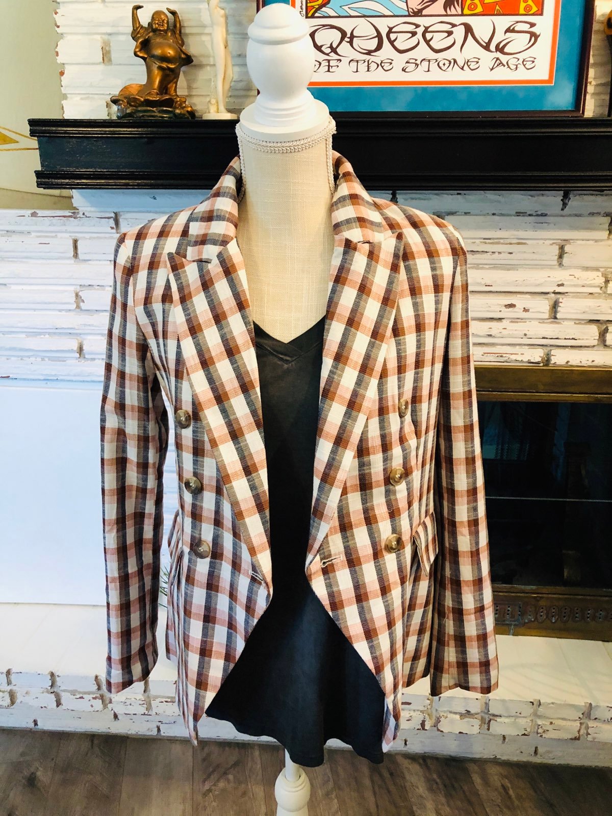Joie NWT Plaid Lightweight Lined Summer Blazer