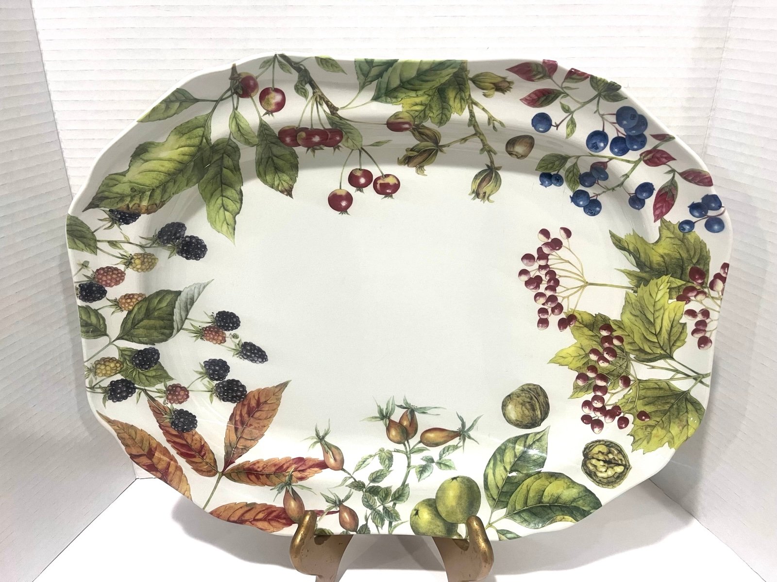 SPODE Woodland Harvest for WILLIAMS SONOMA Fruits 16 Rectangle Serving Platter