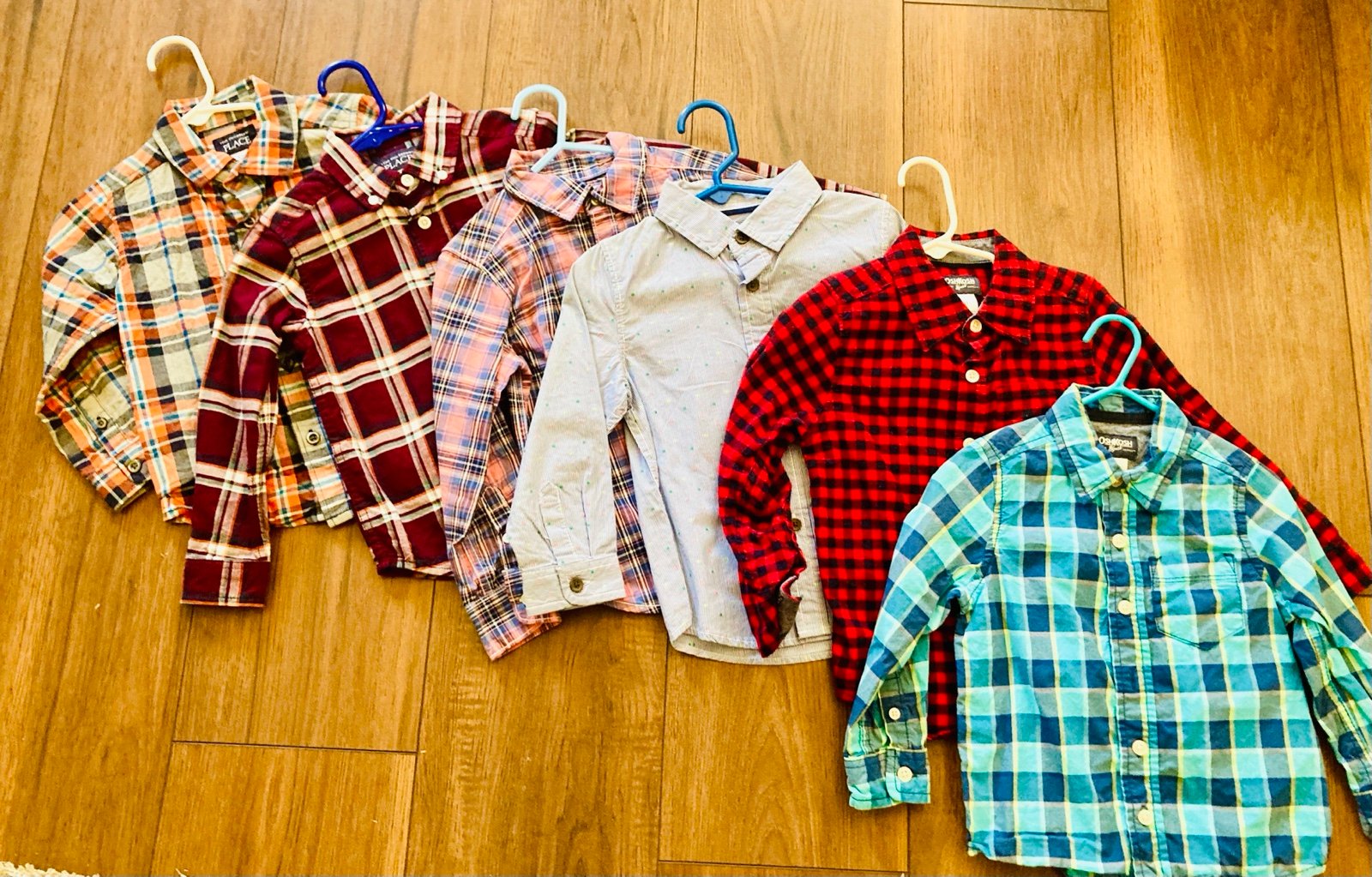 Lot of 6 NICE Boys Size 3T Button up Collared Shirts NAME BRAND GREAT CONDITION
