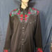 Scully Western Mens Black Polyester L Big Tooled Floral Western Shirt