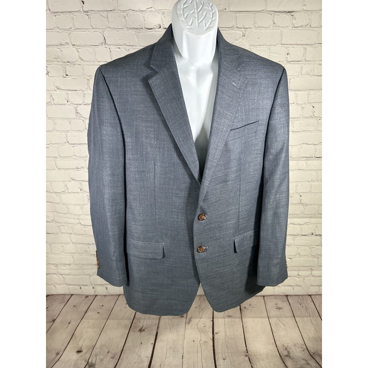 Lauren Ralph Lauren Light Blue Linen Blend 2 Button Blazer Sport Coat Jacket 42R