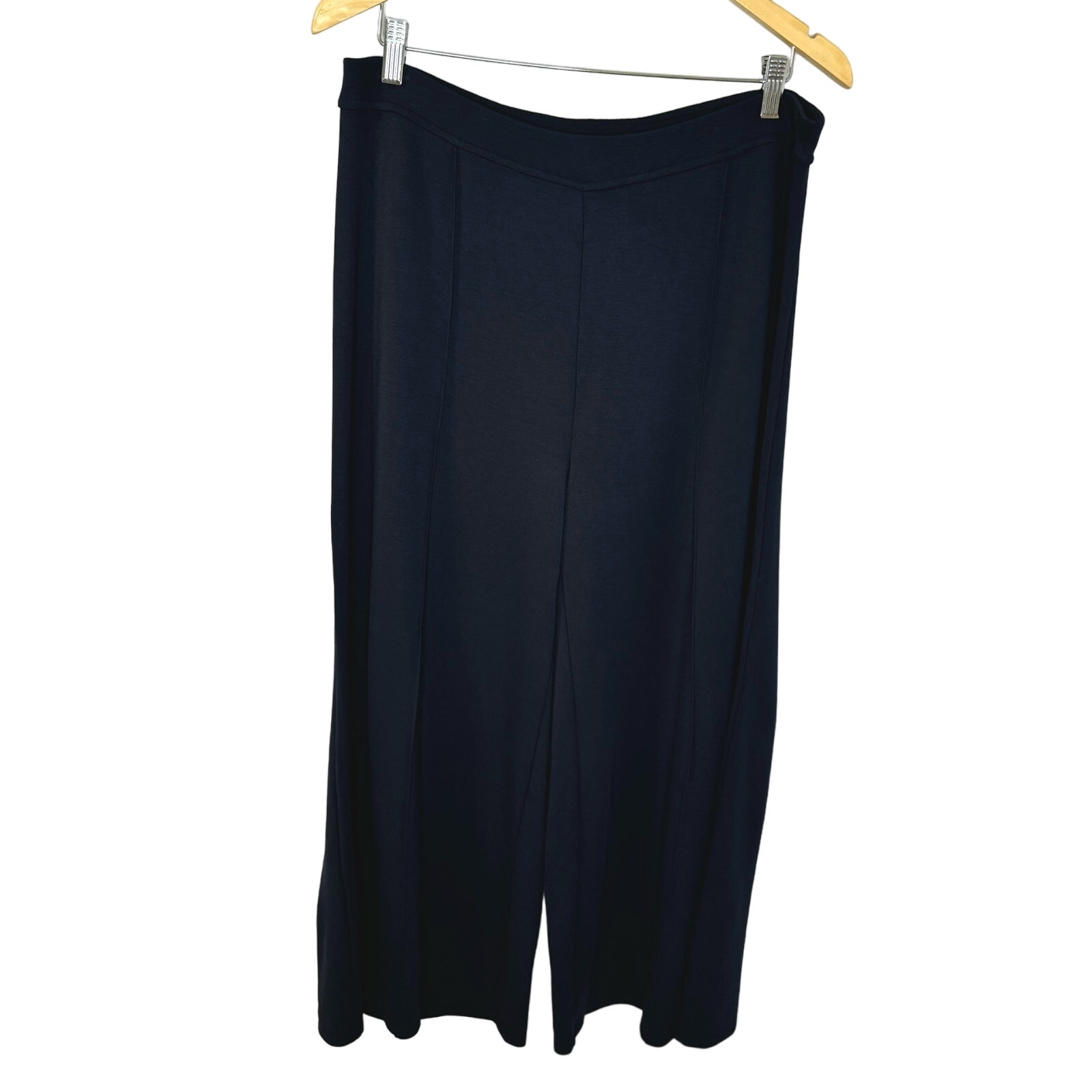J.jill Wearever Double-Face Jersey Pintucked Crops Leg Pull on Pant Stretch XL