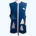 Vintage DESIGNERS ORIGINALS Sz XL Blue & White Christmas Xmas Sweater Vest Women