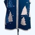 Vintage DESIGNERS ORIGINALS Sz XL Blue & White Christmas Xmas Sweater Vest Women