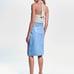 AS by DF CATHERINE CROSSOVER HALTER TOP Size Small Buttercream NWT