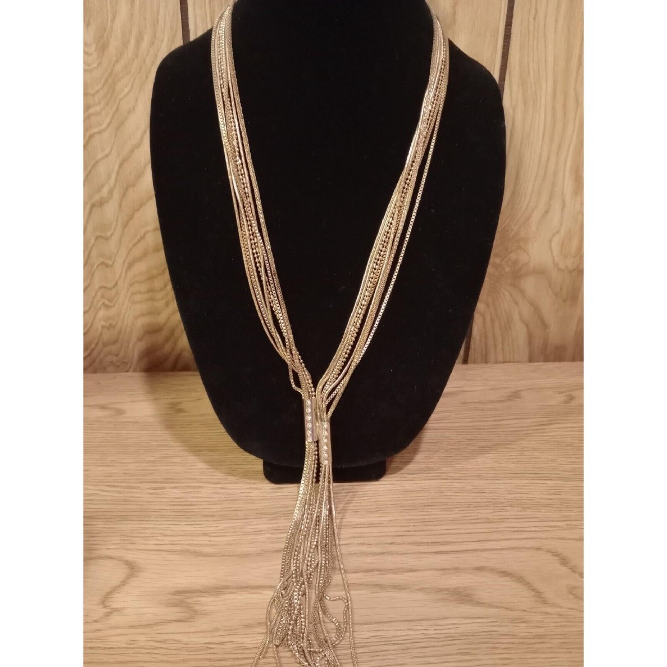 The Limited Multi Strand Gold Tone Chain .:* 26-29" Drop Necklace *:.
