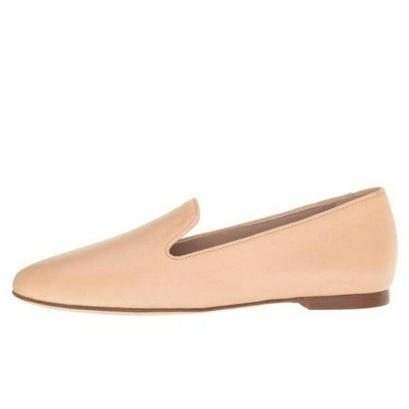 Stuart Weitzman Cream Myguy Rounded Toe Loafers sz 8.5