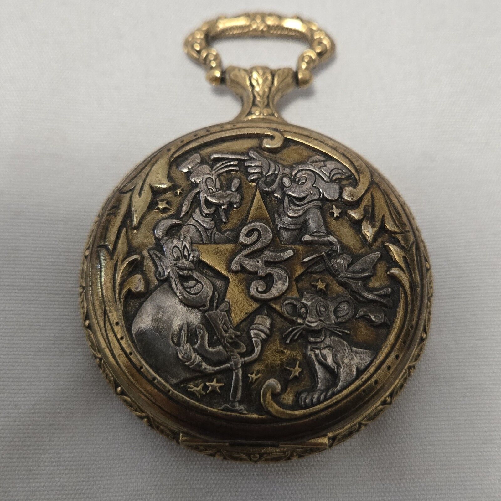 1996 Walt Disney World 25th Anniversary Pocket Watch Ltd ed 972/5000 For Parts