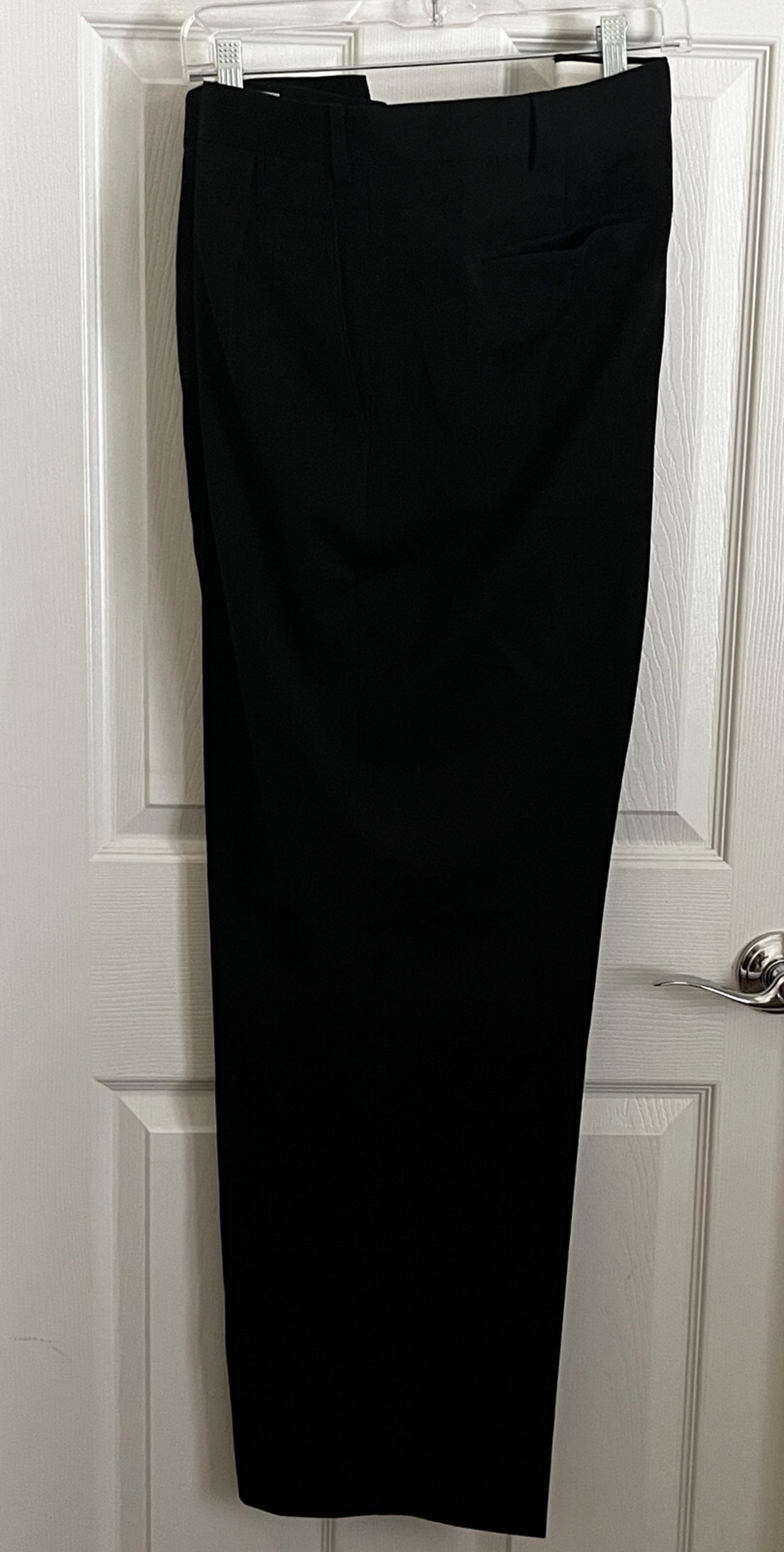 Men's David Taylor Pleated Dress Pants with Pockets, Size 44x30, Black
