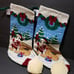 Set Of 2 DISNEY Mickey & Co. Needlepoint Christmas Stocking with Ornament