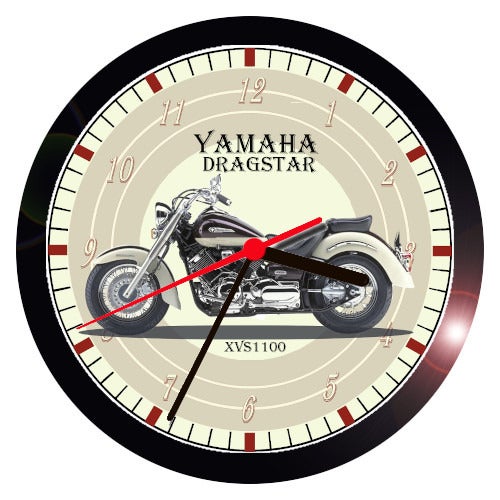 YAMAHA DRAGSTAR MOTORCYCLE WALL CLOCK