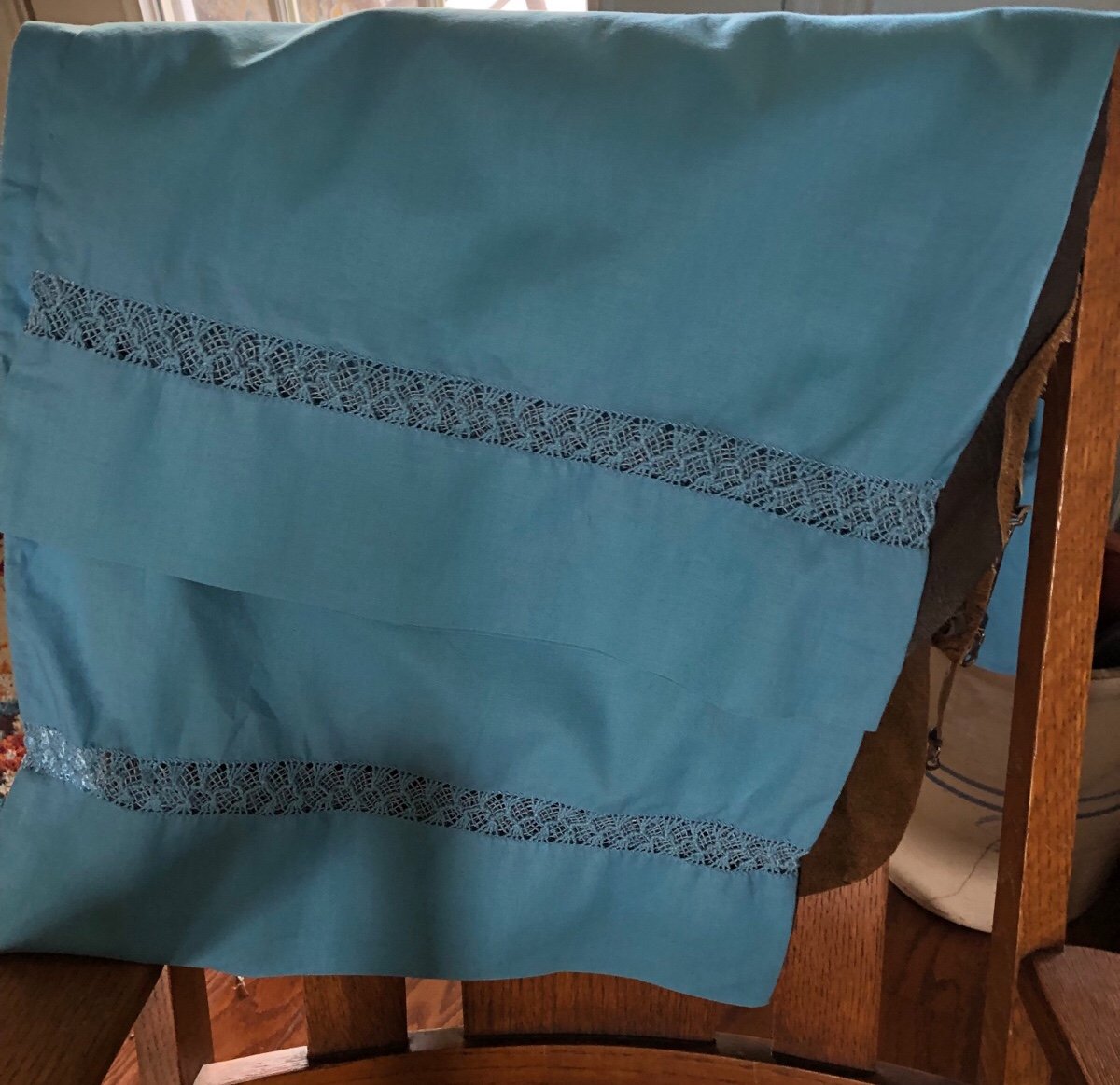 Vintage Blue Handmade Matching Pillowcases