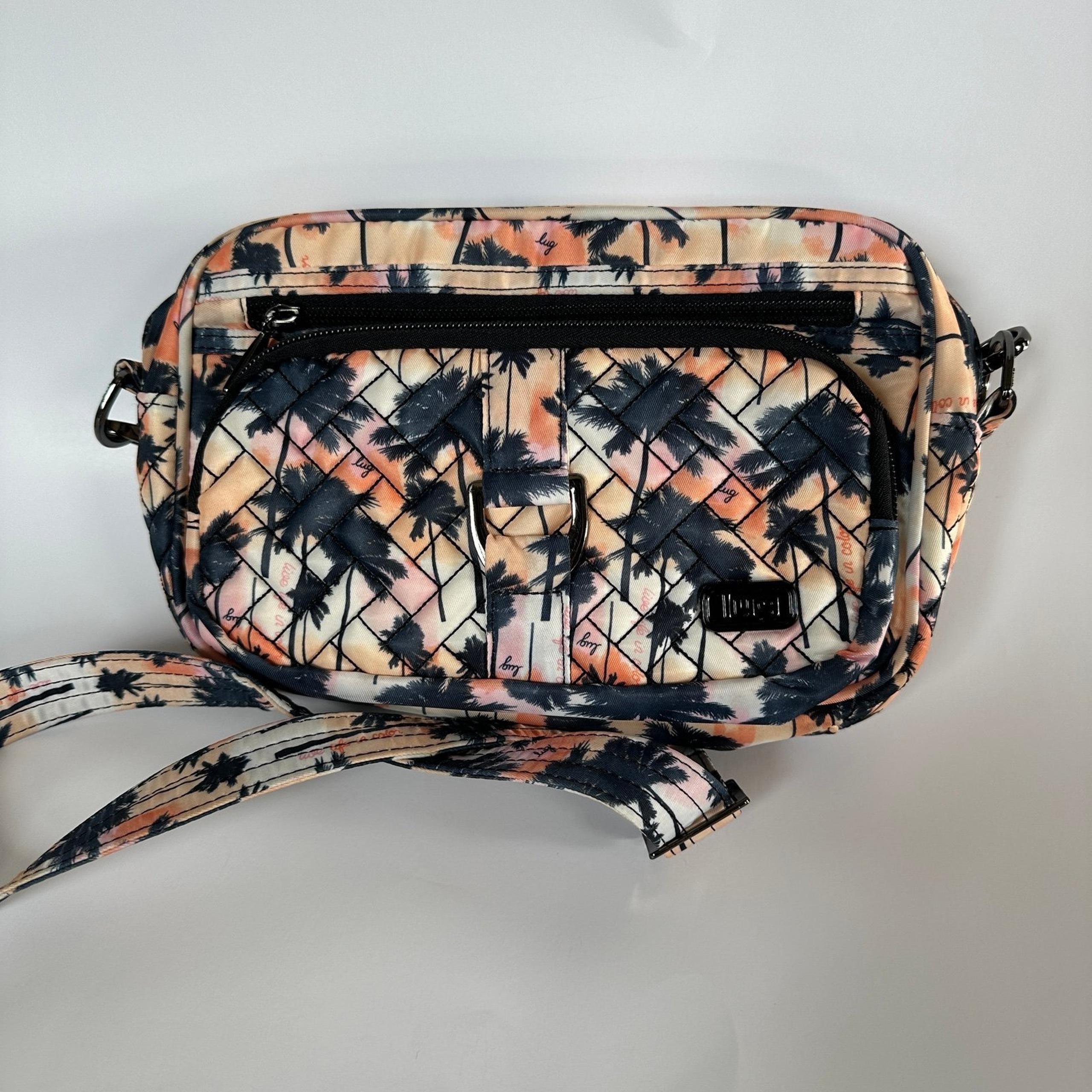 *NEW* LUG Carousel RFID Convertible Crossbody Purse Bag, Tropical Palm Sunset