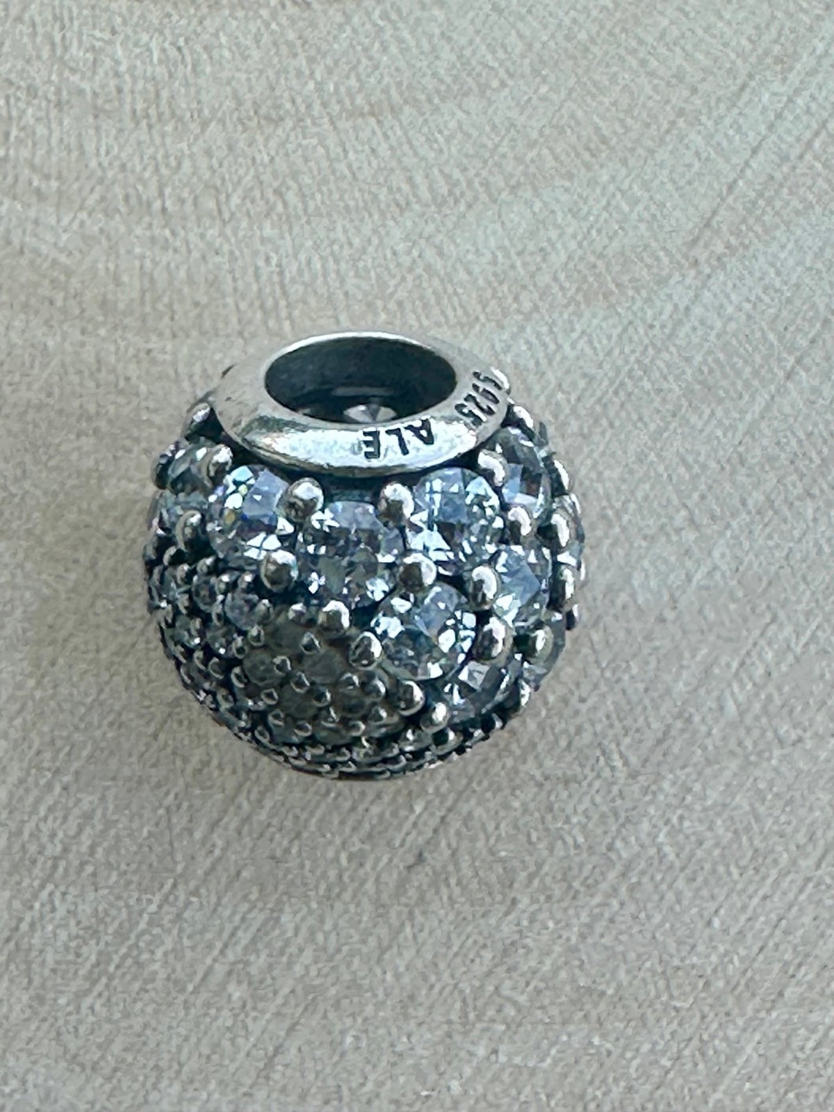 Authentic Pandora Silver Enchanted Pavé Clear CZ Bead