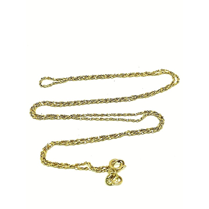 14k Yellow Gold 1mm Chain Necklace 20'' Unisex Men's Women's Jewelry