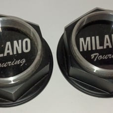 2-akt Milano solid aluminum wheel centers NEW