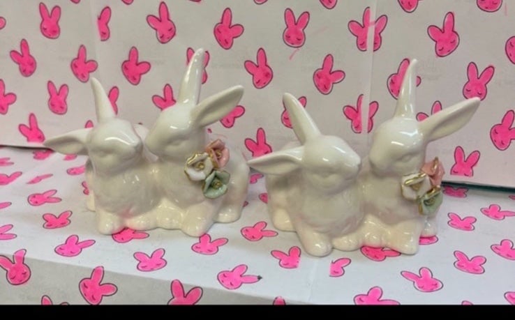 Vintage Adorable mini easter bunnies set