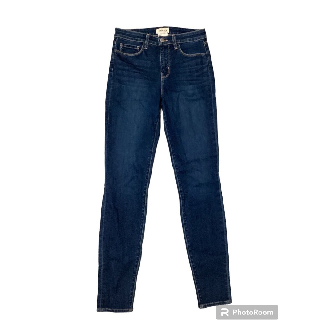 L'agence Marguerite High Rise Skinny Jeans Stretch Dark Wash Size 25