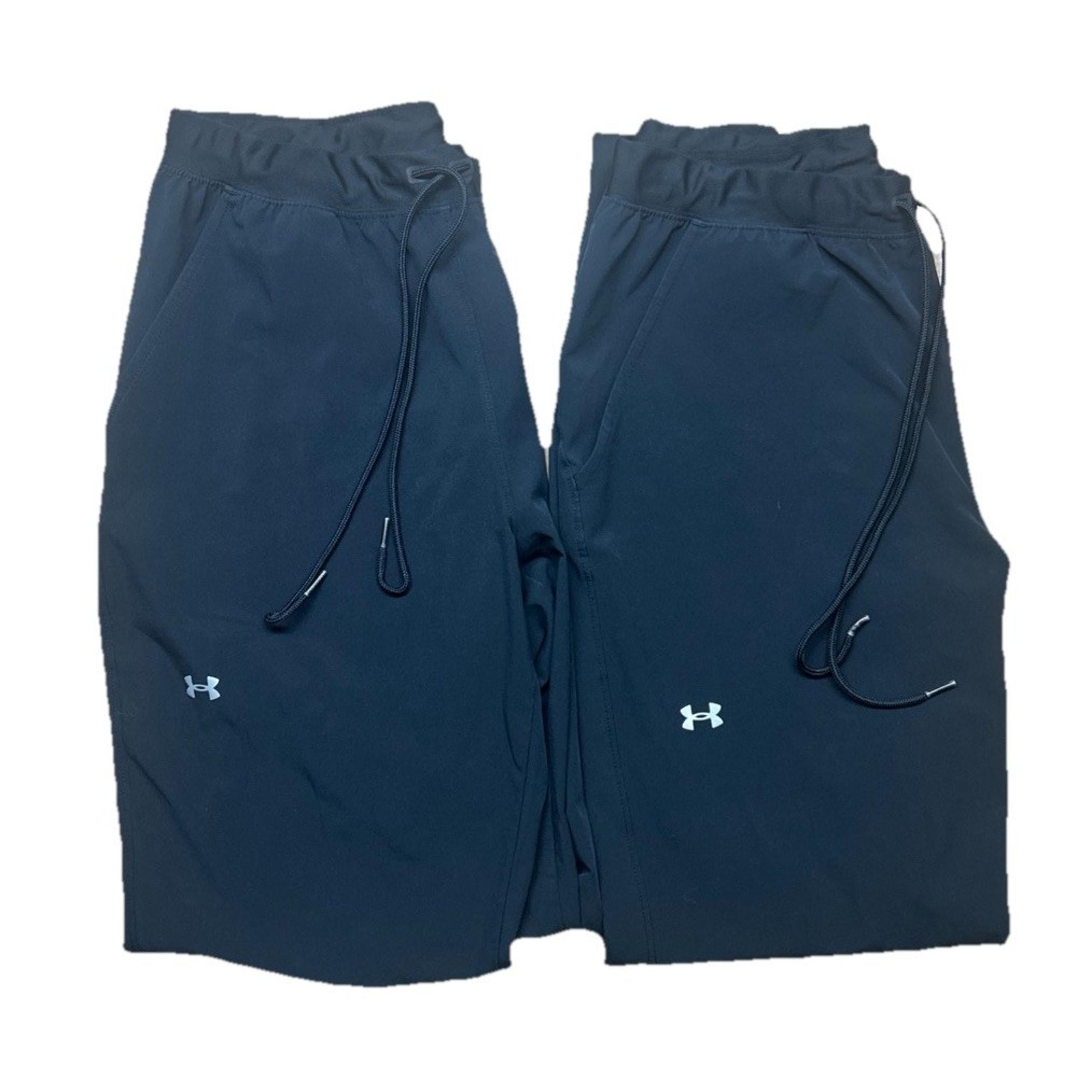 2 PAIRS Under Armour Pants Women's M Black Sport High-rise Loose Jogger Heatgear