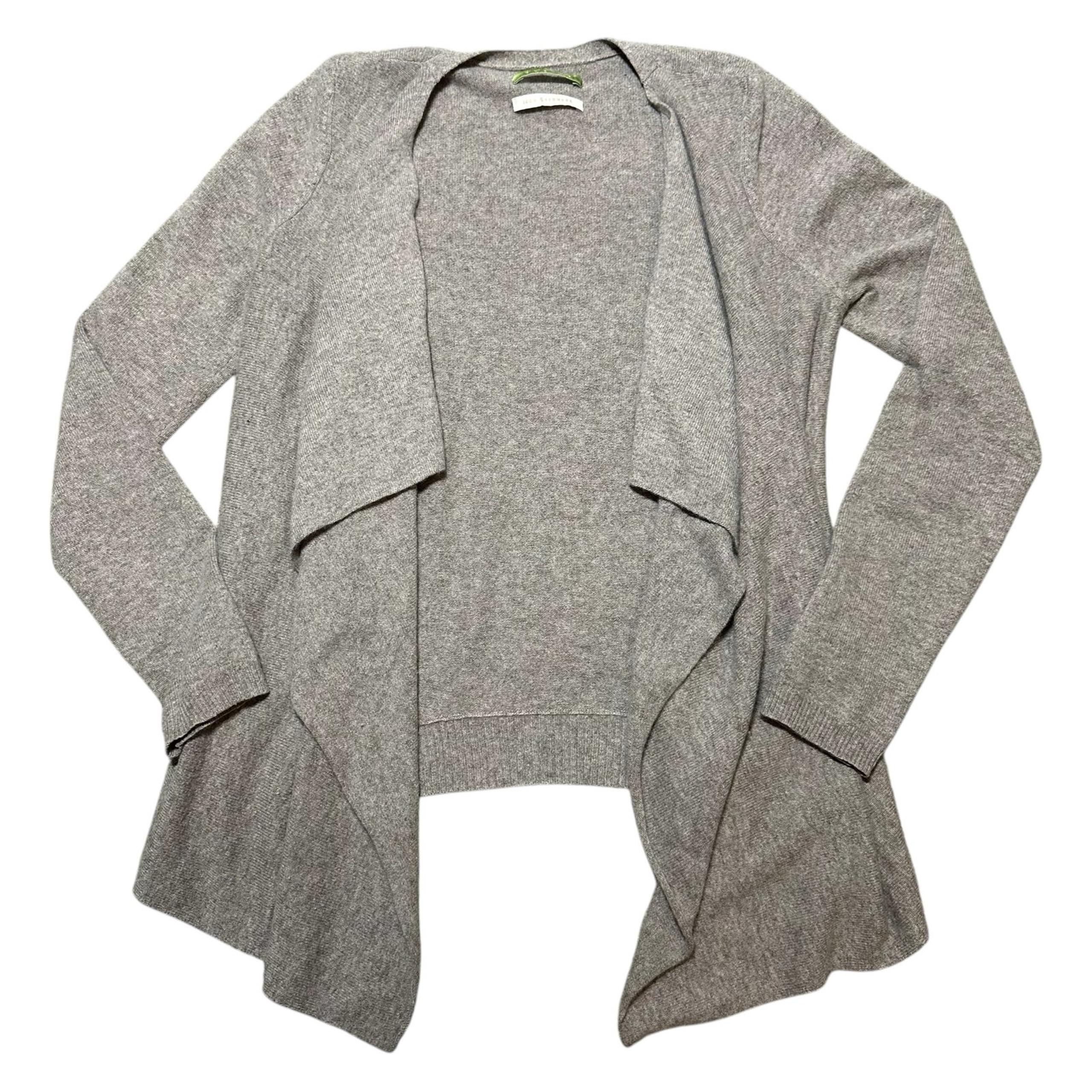 Velvet by Graham & Spencer 100% Cashmere Beige Open Front Drape Cardigan Wrap