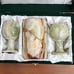 Green Onyx Marble Goblet 3pc Boxed Wine Glass Multi-Purpose Cylinder Gift Set