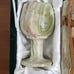 Green Onyx Marble Goblet 3pc Boxed Wine Glass Multi-Purpose Cylinder Gift Set