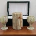 Green Onyx Marble Goblet 3pc Boxed Wine Glass Multi-Purpose Cylinder Gift Set