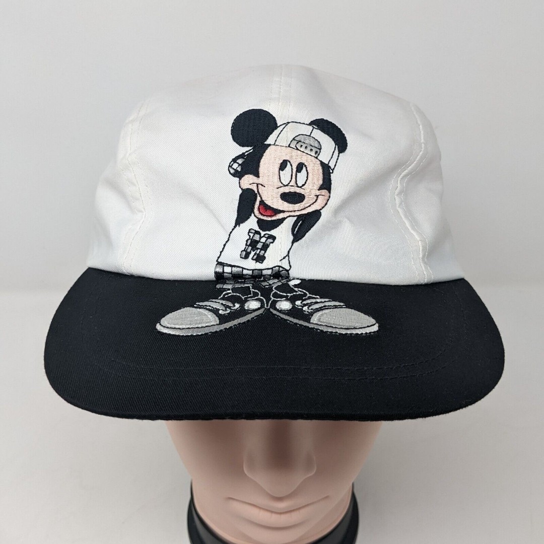 Vintage Hip Hop Mickey Mouse 5 Panel Hat Rap Mickey Unlimited Embroidered Cap