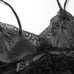 Black Silky Nightdress Set