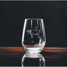 Cow Stemless Wine Glasses x4 Premium 15 Oz Personalize Farm Animal Gift NEW