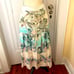 Joie NWT Linen Blend Retro Hawaiian Fabric Long Skirt w/rope/shell Belt Small