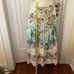 Joie NWT Linen Blend Retro Hawaiian Fabric Long Skirt w/rope/shell Belt Small