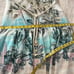 Joie NWT Linen Blend Retro Hawaiian Fabric Long Skirt w/rope/shell Belt Small