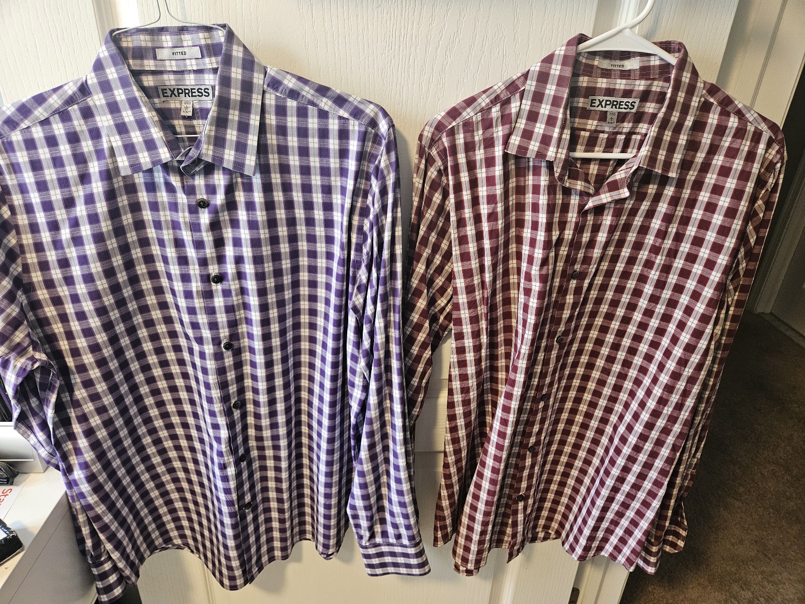 Mens 2 pack of Express mens dress shirts. Dry cleaned only.