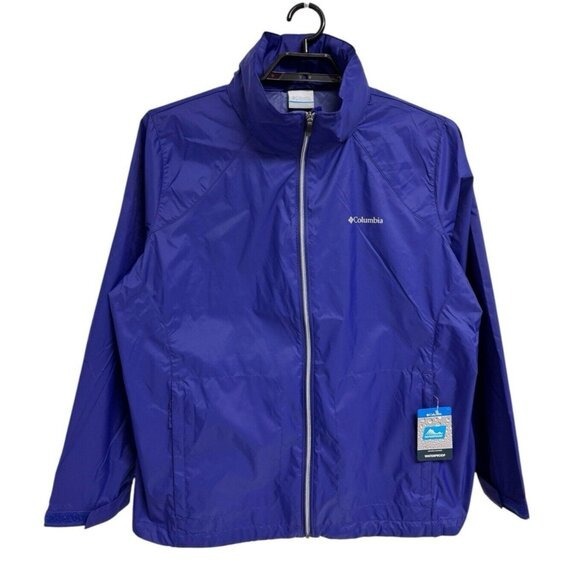 Columbia Women's Switchback III Waterproof Hoodie Jacket royal blue plus size 2X