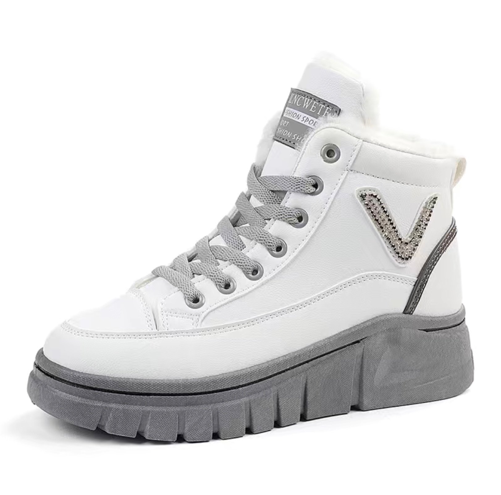 Women's High Top Warm Plush Sneakers