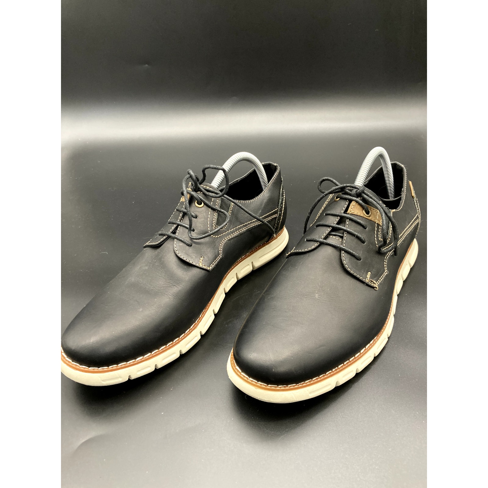 Bruno Marc Black Leather Oxford, Men's Size 10/EUR 43