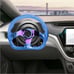 NEW JDM Universal 6-Hole 326mm Vip Blue Crystal Bubble Neo Spoke Steering Wheel