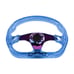 NEW JDM Universal 6-Hole 326mm Vip Blue Crystal Bubble Neo Spoke Steering Wheel