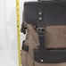 DaVan Leather Flap Canvas Laptop School Work Travel Bag Backpack