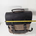 DaVan Leather Flap Canvas Laptop School Work Travel Bag Backpack