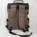 DaVan Leather Flap Canvas Laptop School Work Travel Bag Backpack