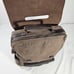 DaVan Leather Flap Canvas Laptop School Work Travel Bag Backpack