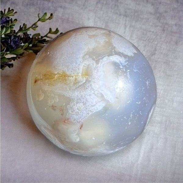 Flower Agate Crystal Sphere