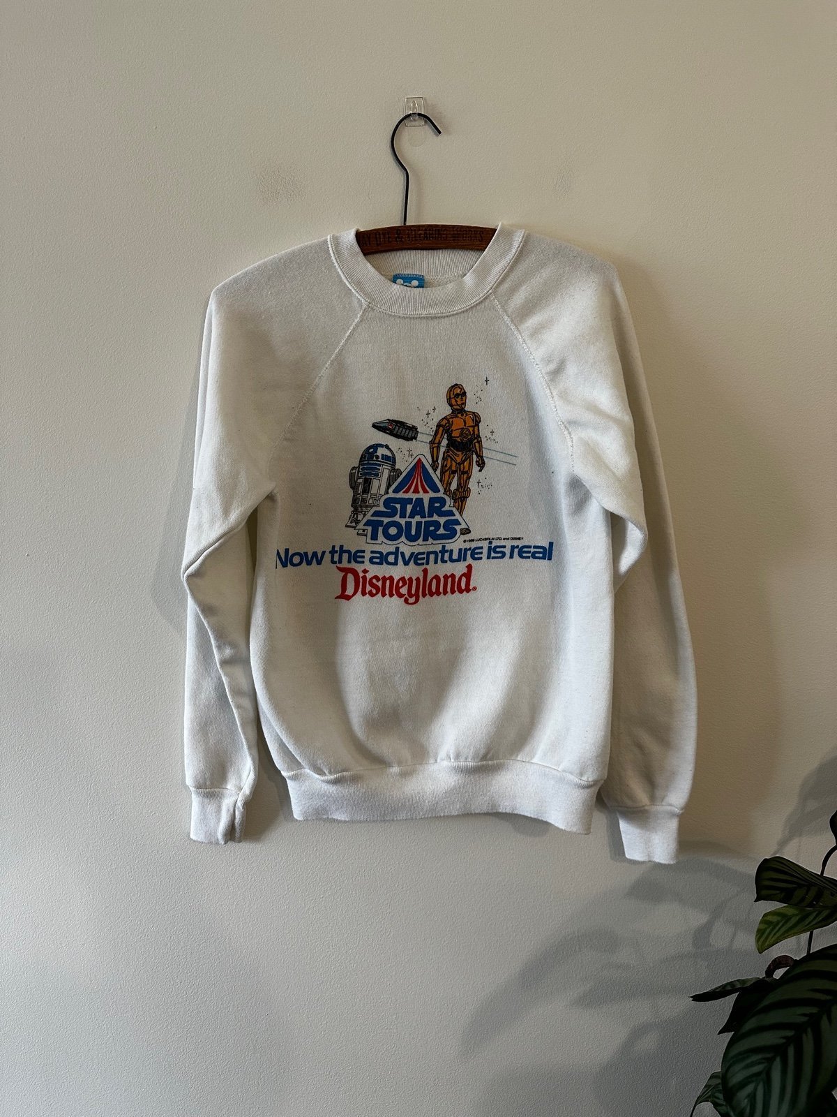 RARE Vintage 1986 Star Wars Tours Disneyland Crewneck Lucasfilm M USA.