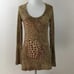 Norma Kamali Leopard-Print Scoop Neck Top xs